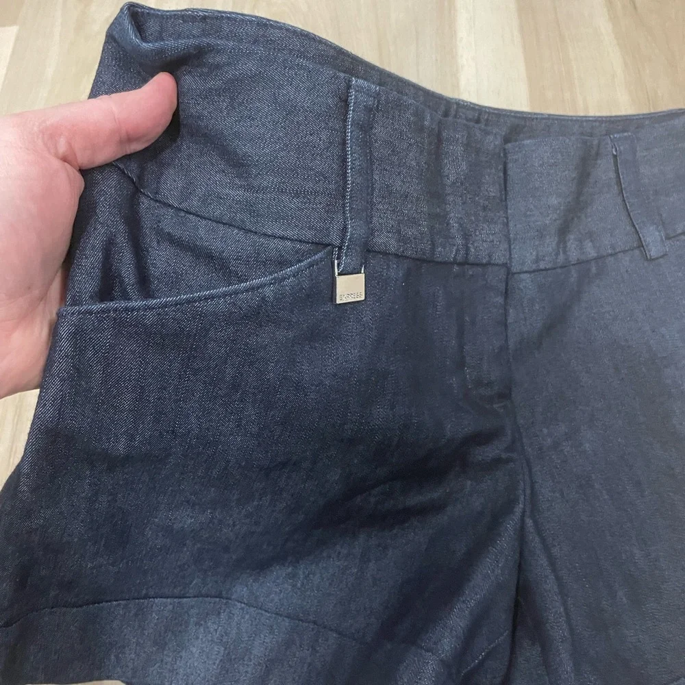 Stylish Women's Black and Blue Shorts by EXPRESS - Picture 3 of 6